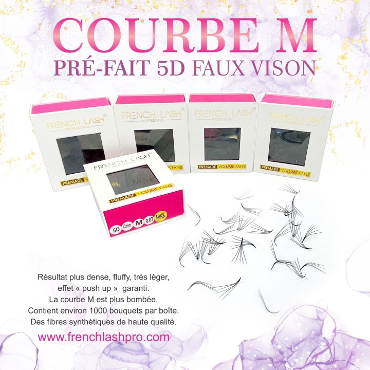 COURBE L - 5D FAUX VISON PRÉ-FAIT 0,07mm